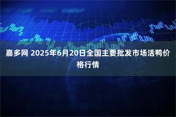 嘉多网 2025年6月20日全国主要批发市场活鸭价格行情